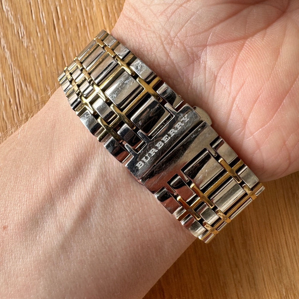 Burberry Gold and Silver Men's Watch - Picture 2 of 2